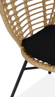 K472 krzesło naturalny/czarny