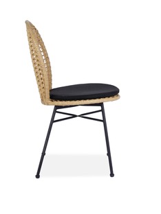 K472 krzesło naturalny/czarny