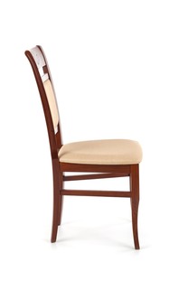 JAKUB krzesło ciemny orzech / tap: Torent Beige (1p=2szt)