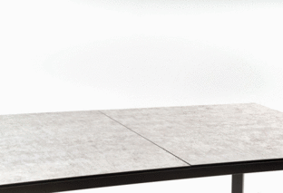 TIZIANO extension table, color: top - light grey / dark grey, legs - dark grey