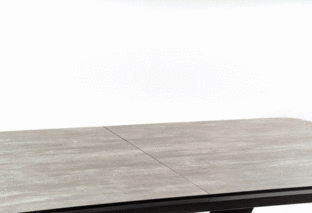 VINSTON extension table, color: top - dark grey / black, legs - black
