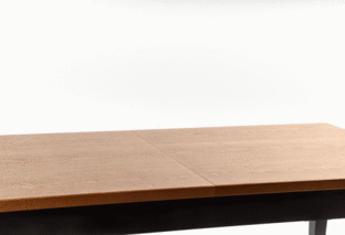 WINDSOR extension table, color: dark oak/black