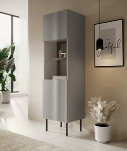 ASENSIO KM-1 display cabiner, light grey / black