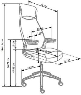 FRANKLIN office chair, color: black / white / grey