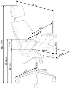 IGNAZIO fotel obrotowy, orzechowy-czarny (1p=1szt)