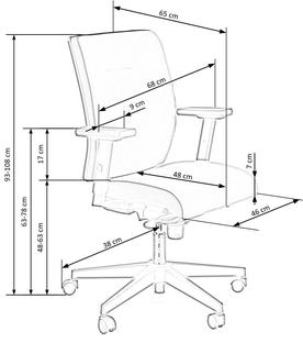 POP office chair, color: black / green