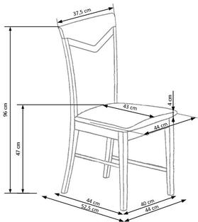 CITRONE krzesło dąb miodowy / tap: INARI 91 (1p=2szt)