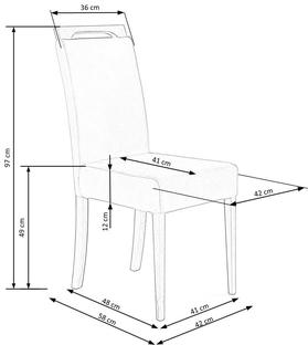 CLARION 2 krzesło czarny / tap: MONOLITH 77 (granatowy) (1p=2szt)