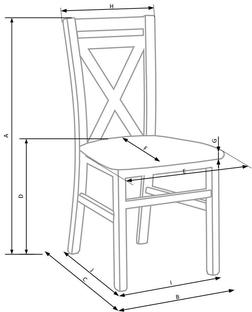 DARIUSZ 2 chair color: honey oak