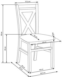 DARIUSZ chair color: sonoma oak/Inari 23