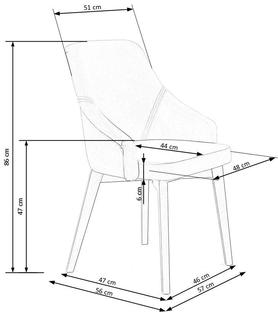 TOLEDO 2 chair, color: honey oak / SOLO 252