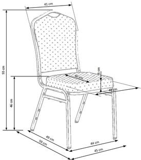 K66 S chair color: blue, silver frame