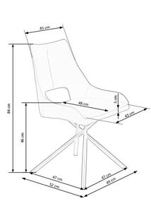 K409 krzesło popielaty (1p=2szt)