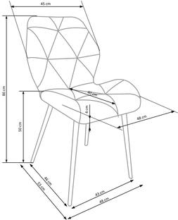 K453 krzesło musztardowy (1p=4szt)