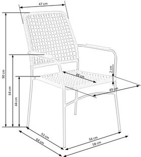 K457 krzesło naturalny (1p=4szt)