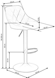 H101 bar stool black