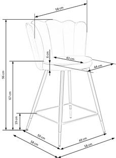 H106 bar stool, color: dark green