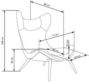 ATLANTIS leisure armchair dark grey/ black