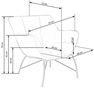 BELTON leisure chair color: yellow