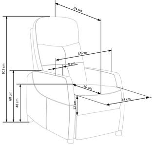 FELIPE recliner, color: beige