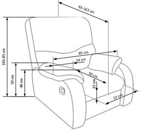 JEFF armchair color: brown