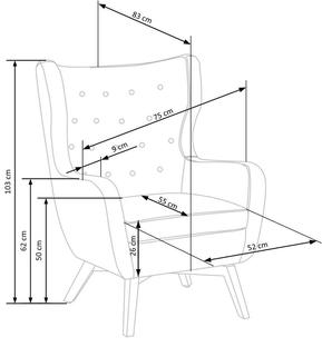 MARVEL l. chair, color: dark green