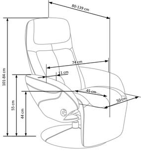 OPTIMA recliner czarny
