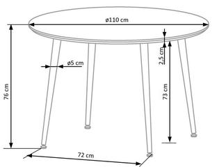 DOMENICO table walnut/gold