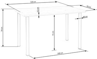 MODEX 2 120 table, color: votan oak