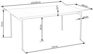 SMART stół dąb naturalny/czarny (1p=1szt)