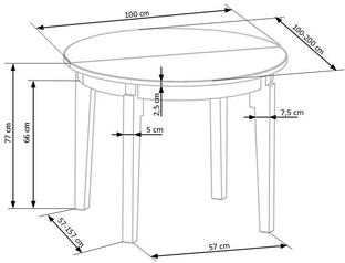 SORBUS table honey oak