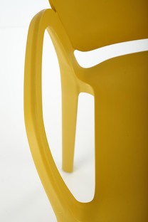 K491 krzesło plastik musztardowy