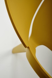 K491 krzesło plastik musztardowy