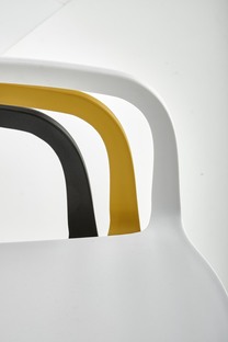 K491 krzesło plastik musztardowy