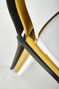 K491 krzesło plastik musztardowy