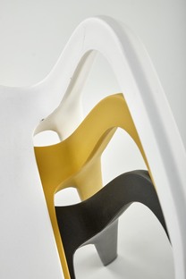 K491 krzesło plastik musztardowy