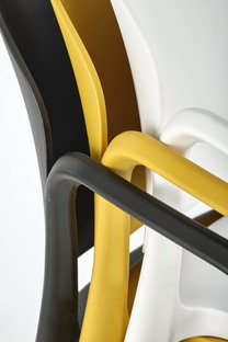 K491 krzesło plastik musztardowy