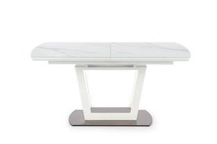 BLANCO stół rozkładany blat - biały marmur / biały, noga - biały (3p=1szt)