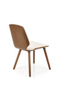 K511 krzesło kremowy / orzechowy