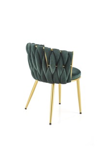 K517 chair, dark green / gold