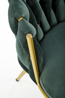 K517 chair, dark green / gold