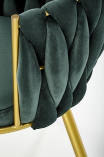 K517 chair, dark green / gold