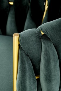 K517 chair, dark green / gold