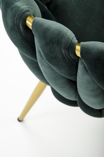 K517 chair, dark green / gold