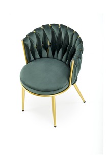 K517 chair, dark green / gold