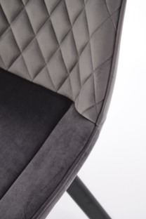 K520 krzesło nogi - czarne, siedzisko - ciemny popiel