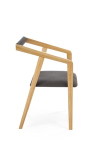 AZUL 2 krzesło dąb naturalny / tap. popiel