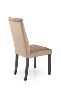 DIEGO 2 krzesło czarny / tap. velvet pikowany Pasy - MONOLITH 09 (beżowy)