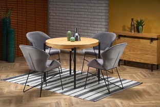 INFERNO extension table, color: natural oak / black