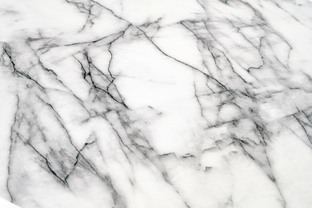 BRODWAY table, color: top - white marble, legs - black